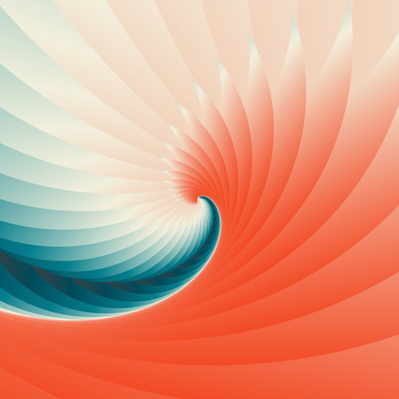 Abstract Spiral Pattern — Red, Dynamic, Color Gradient