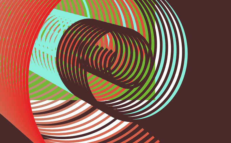 Abstract Spiral Pattern — Red, Dynamic