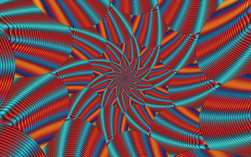 Abstract Spiral Pattern — Red, Hypnotic