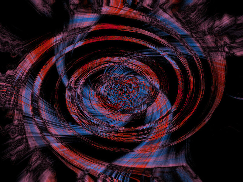 Abstract Spiral Pattern — Red