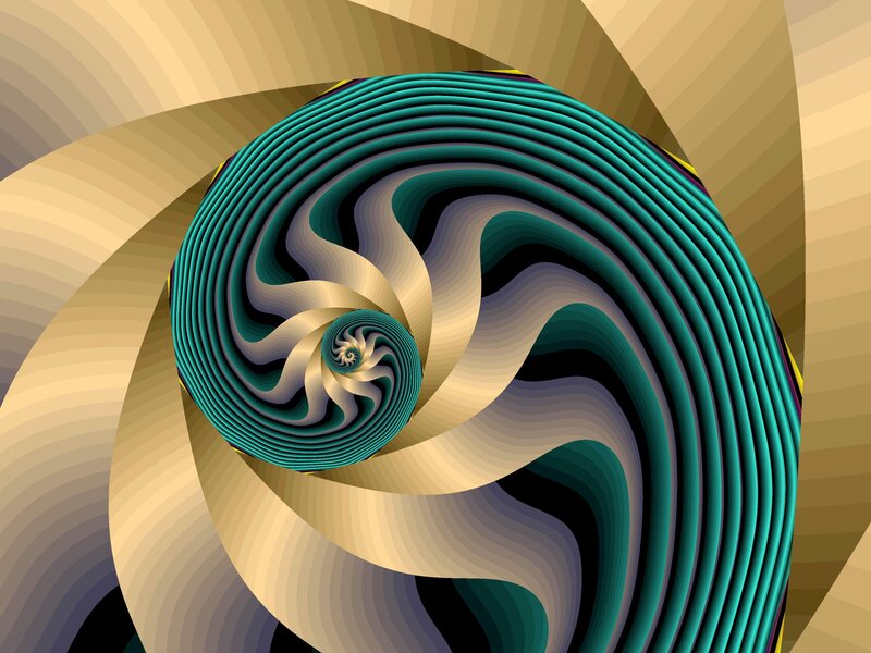 Abstract Spiral Pattern — Teal