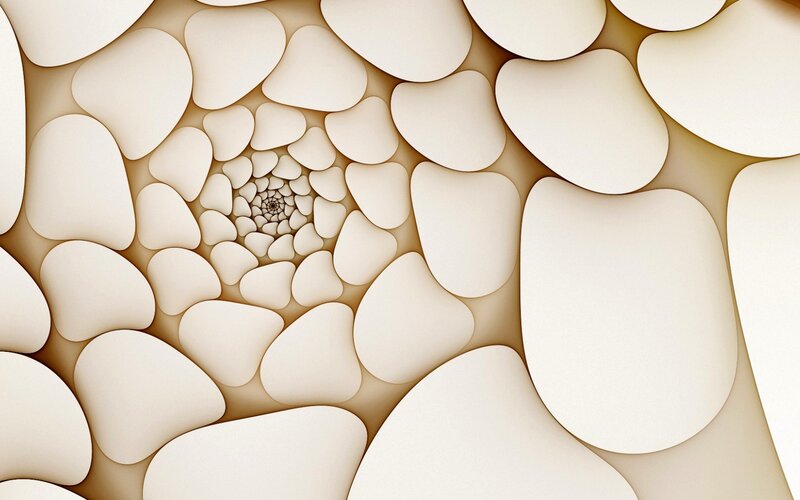 Abstract Spiral Pattern — White, Calm