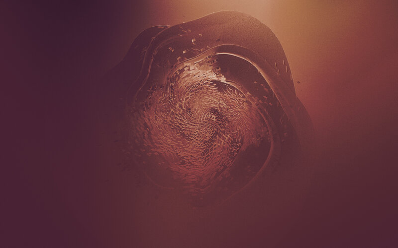 Abstract Spiral Structure — Red