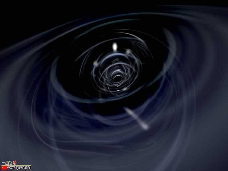 Abstract Spiral Tunnel — Black, Mysterious