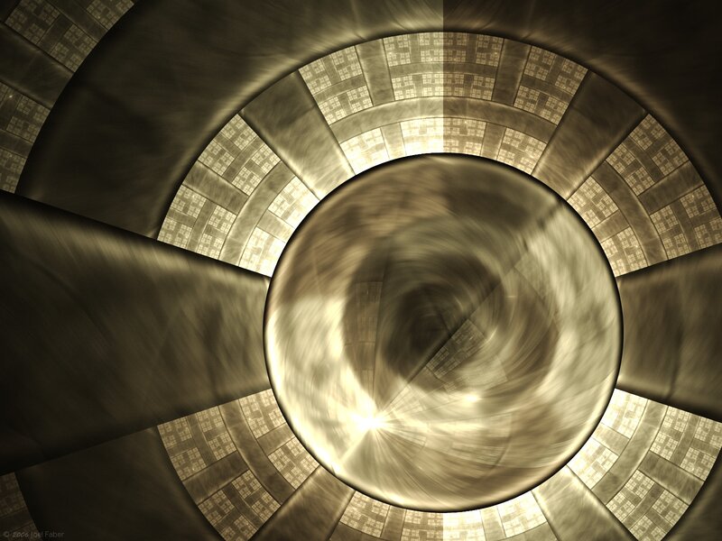 Abstract Spiral Tunnel — Brown, Dramatic