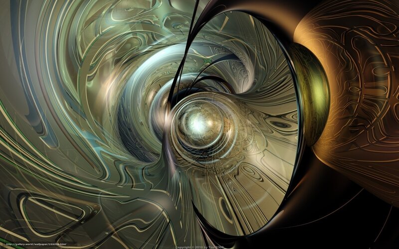 Abstract Spiral Tunnel — Gold