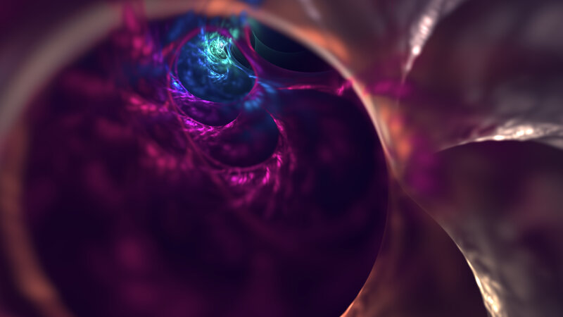 Abstract Spiral Tunnel — Purple