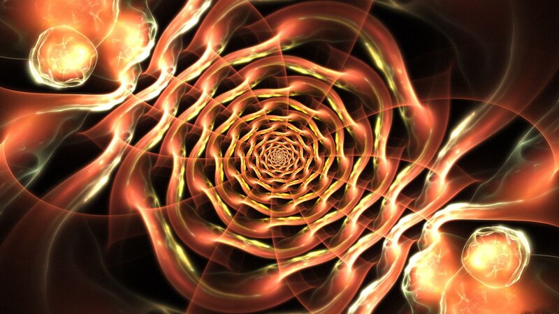 Abstract Spiral Tunnel — Red