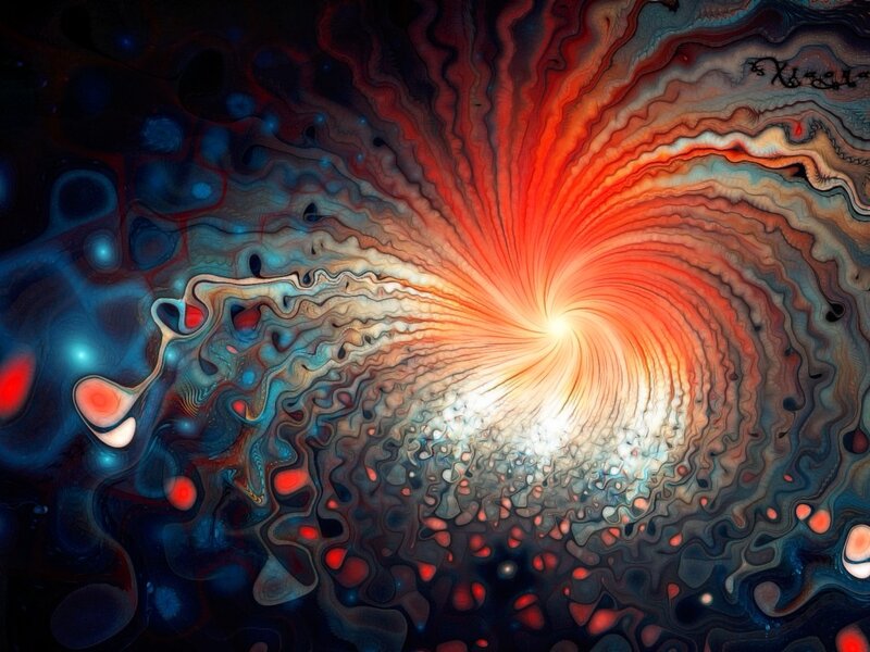 Abstract Spiral Vortex — Red