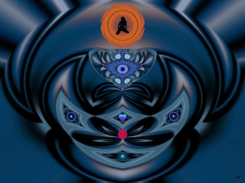Abstract spiritual chakra art