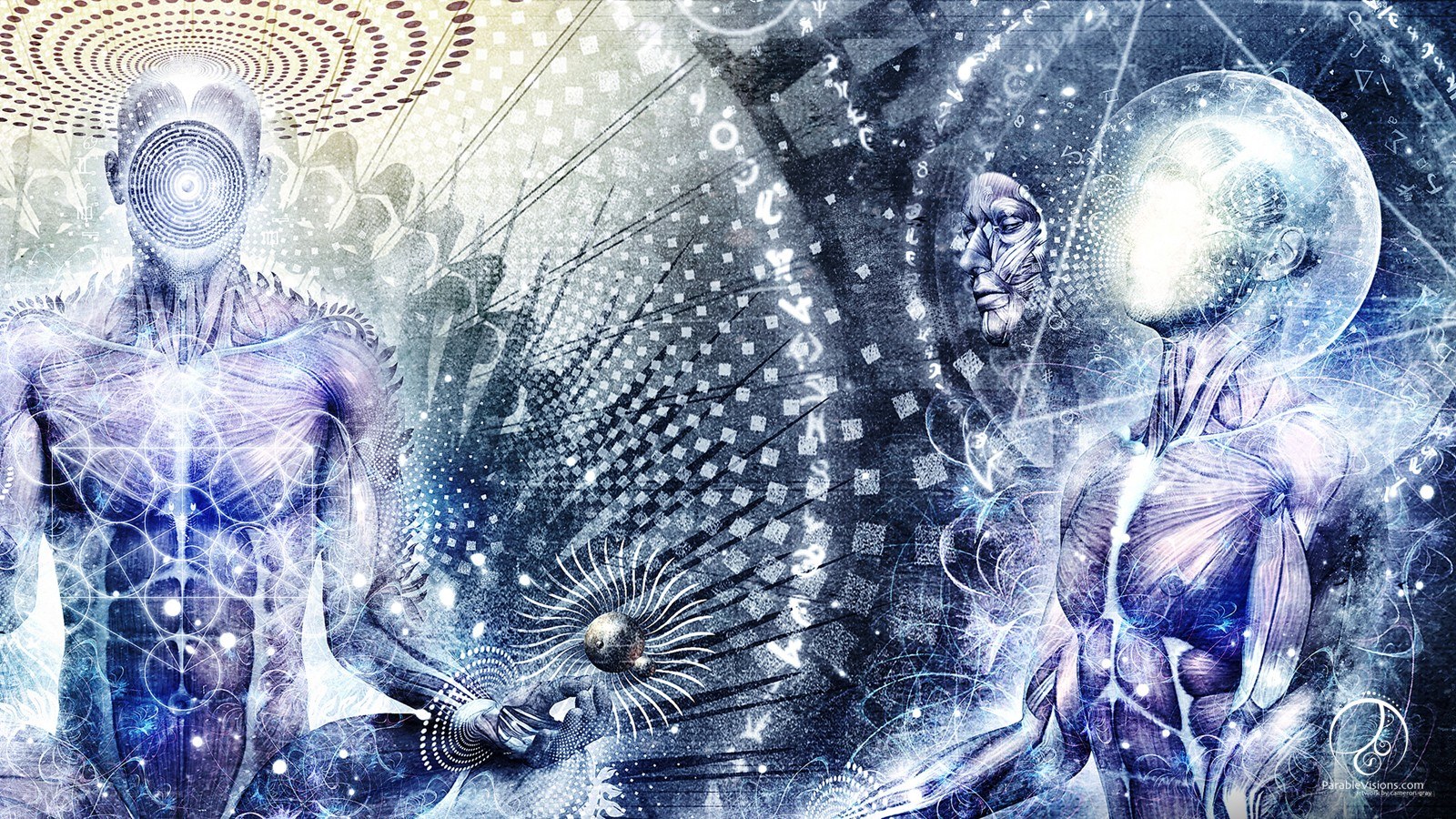 abstract spiritual figures