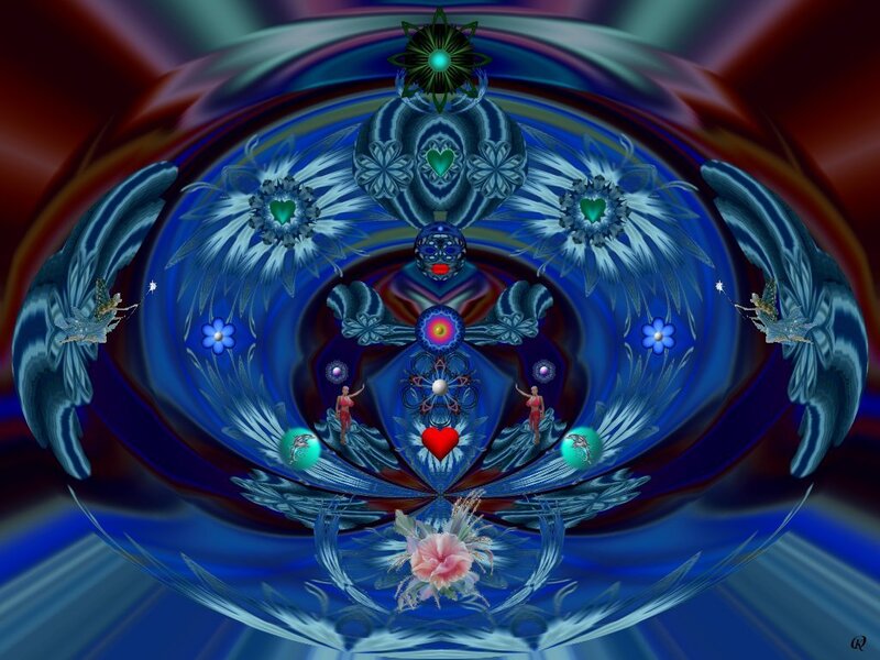 Abstract spiritual mandala art