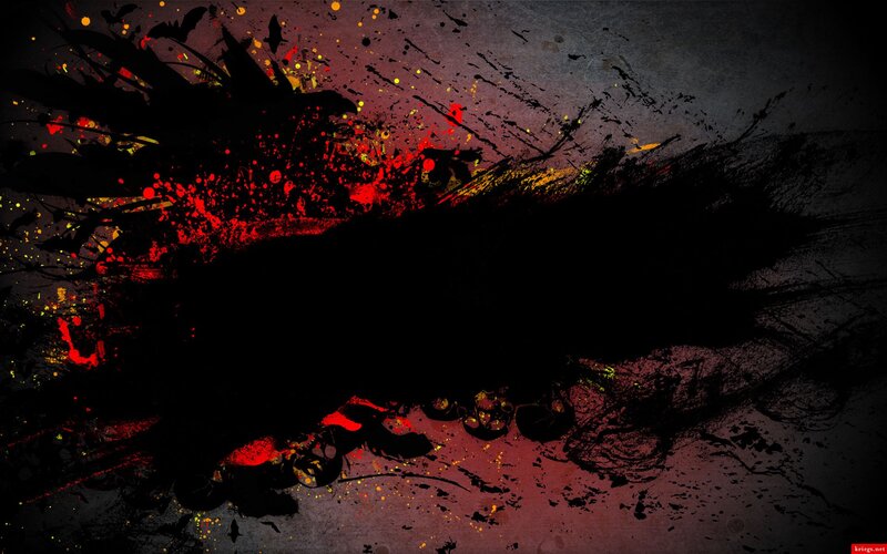 Abstract Splatter Art — Black, Dark