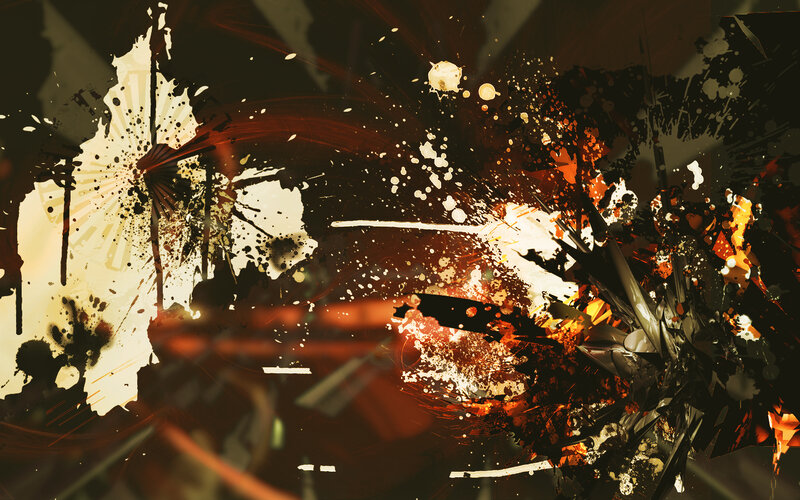 Abstract Splatter Art — Black