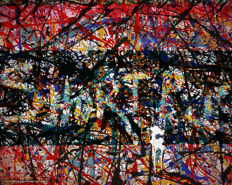 Abstract splatter painting