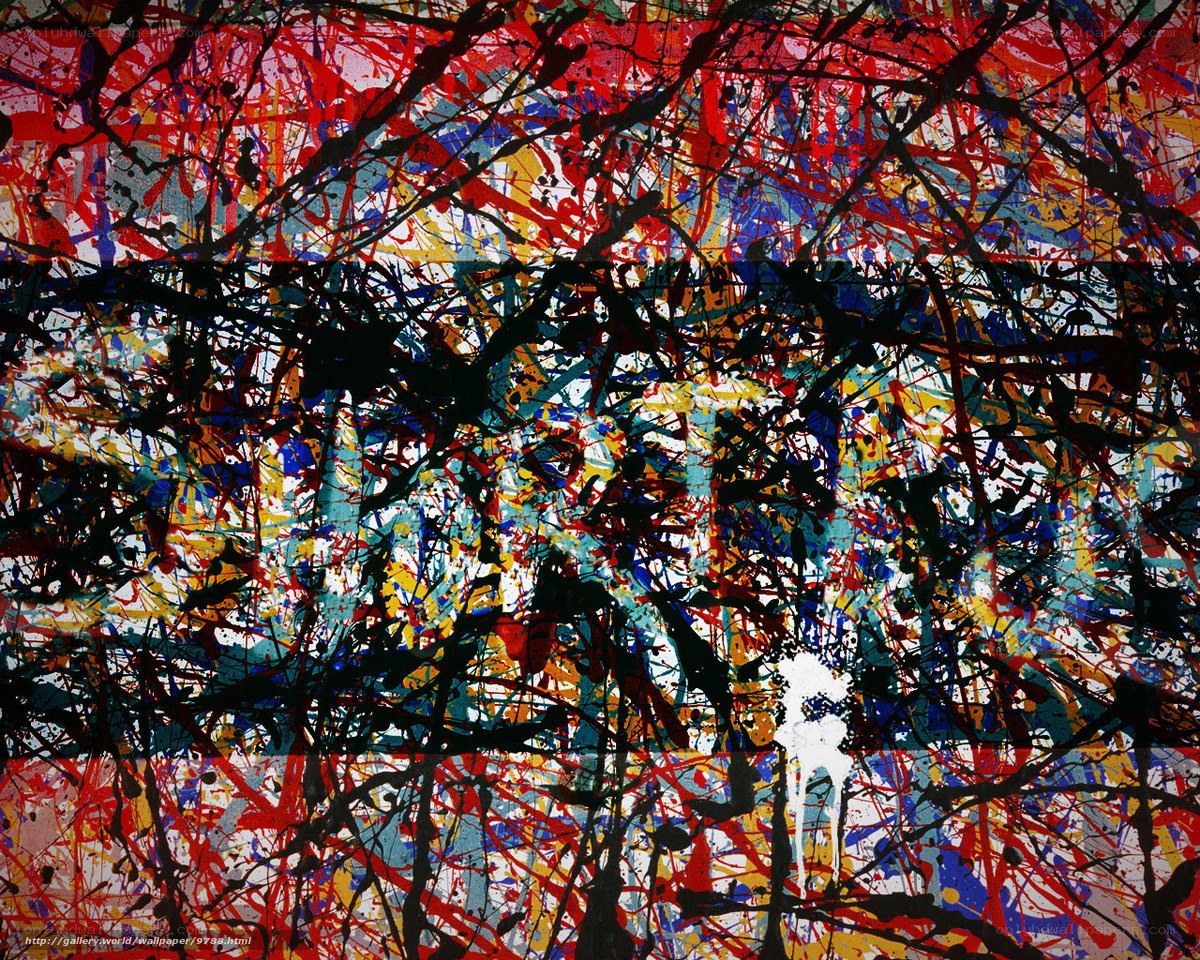 Abstract splatter painting