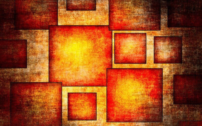 Abstract Square Pattern — Red