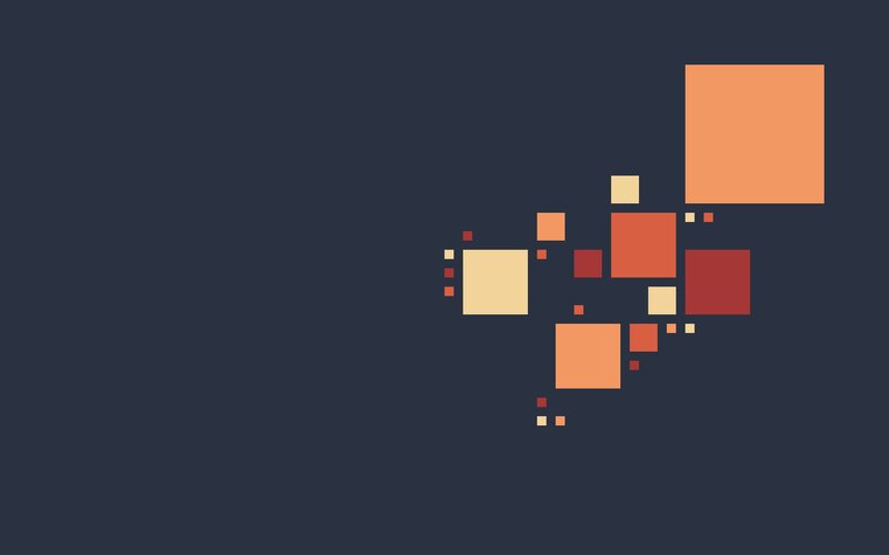 Abstract Square Shapes — Orange