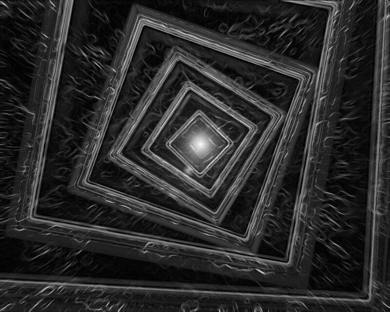Abstract square tunnel