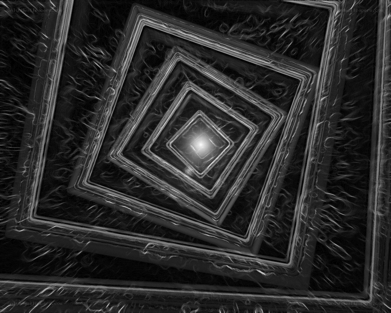 Abstract square tunnel
