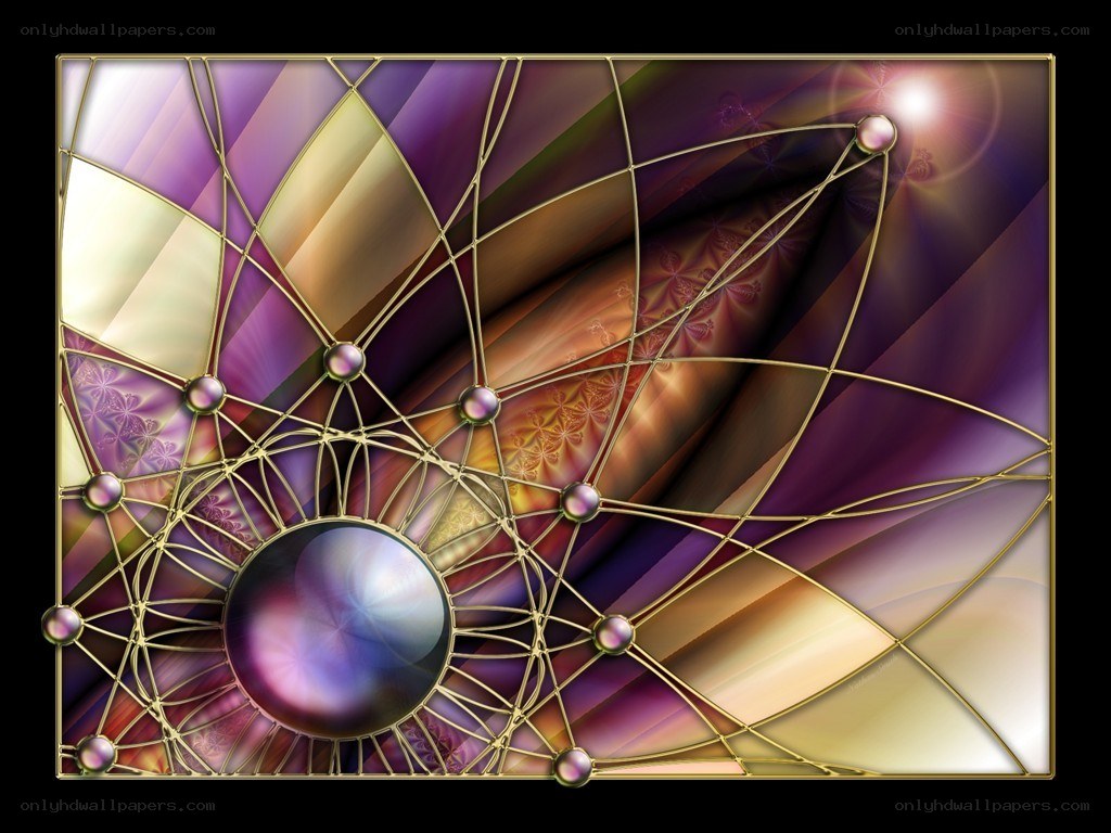Abstract stained glass art