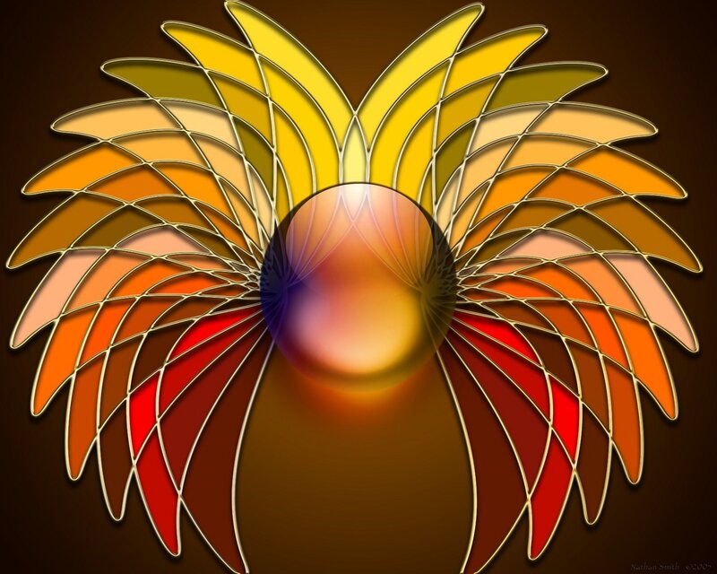 Abstract Stained-glass Sphere