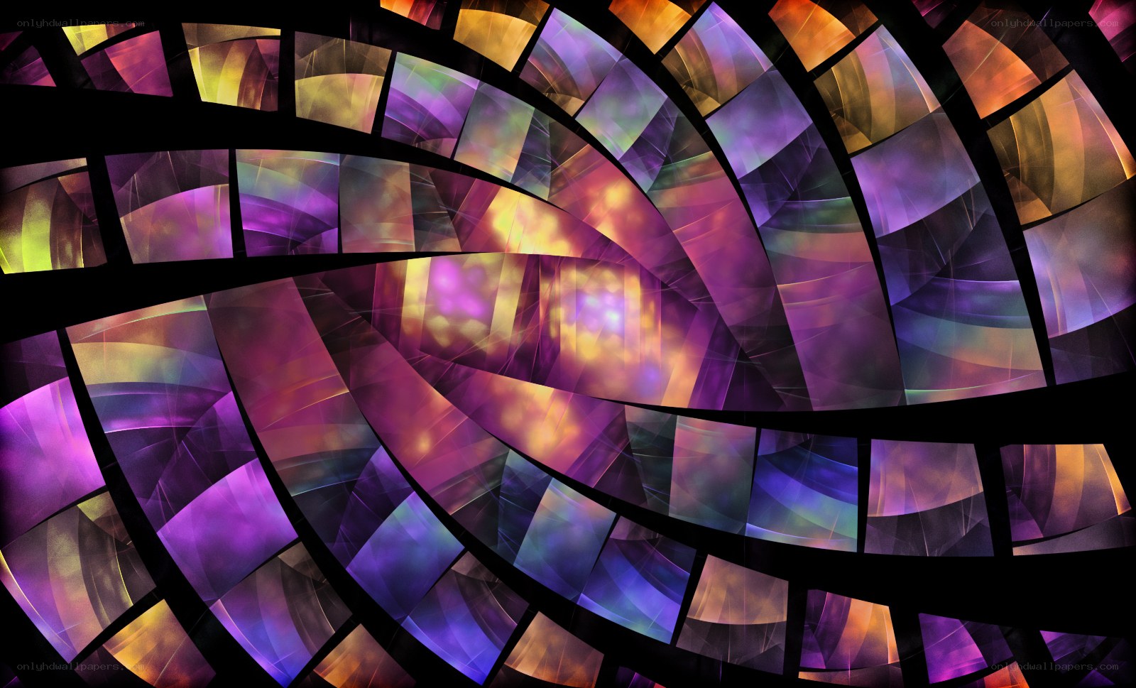 abstract stained glass swirl