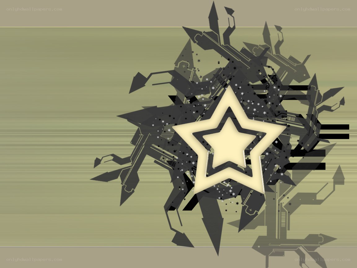 abstract star and arrow design