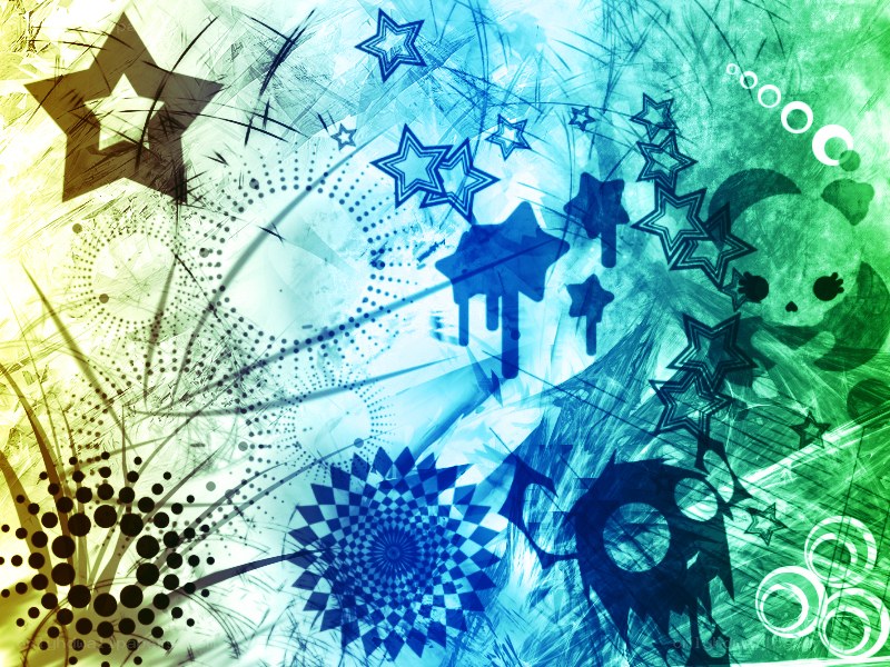abstract star and circle pattern