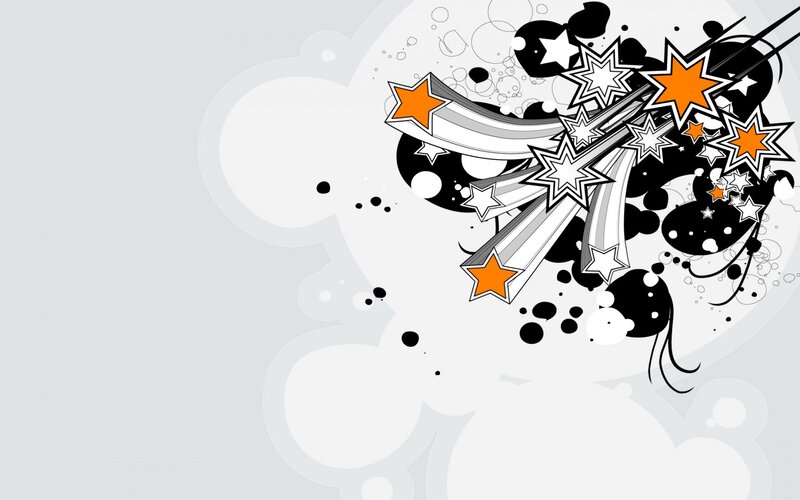 Abstract Star Design — Black, Dynamic