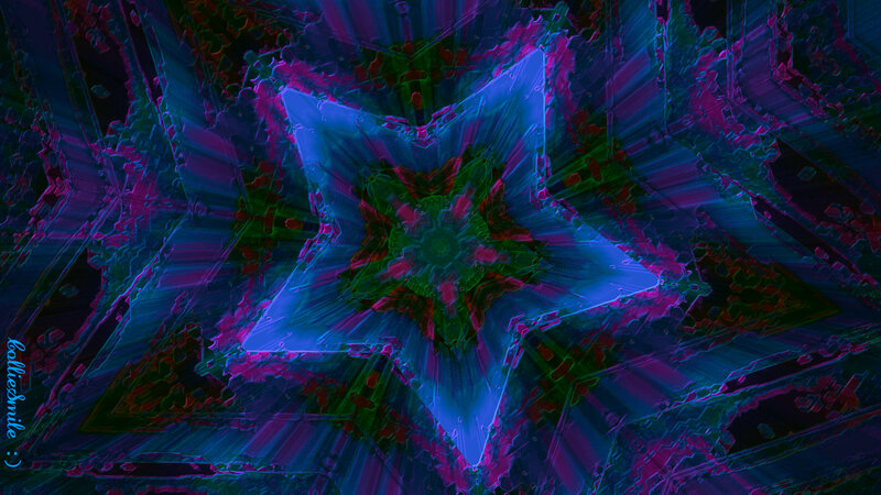 Abstract Star Pattern — Blue