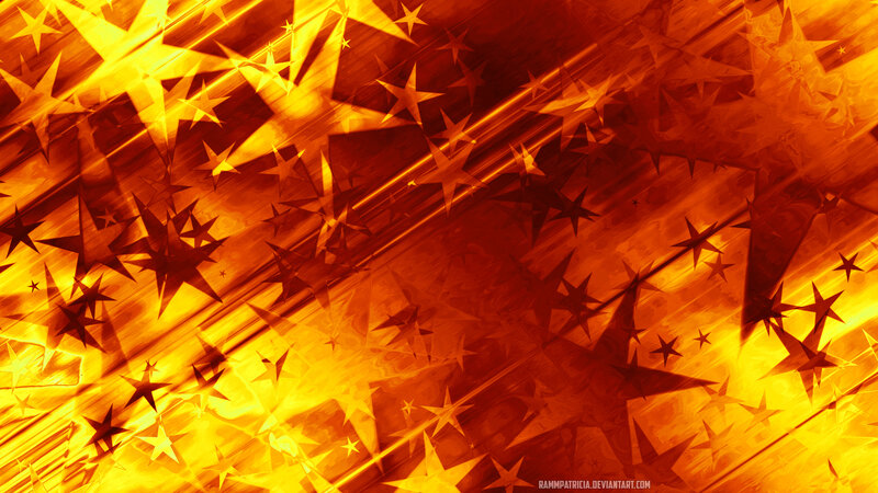 Abstract Star Pattern — Orange
