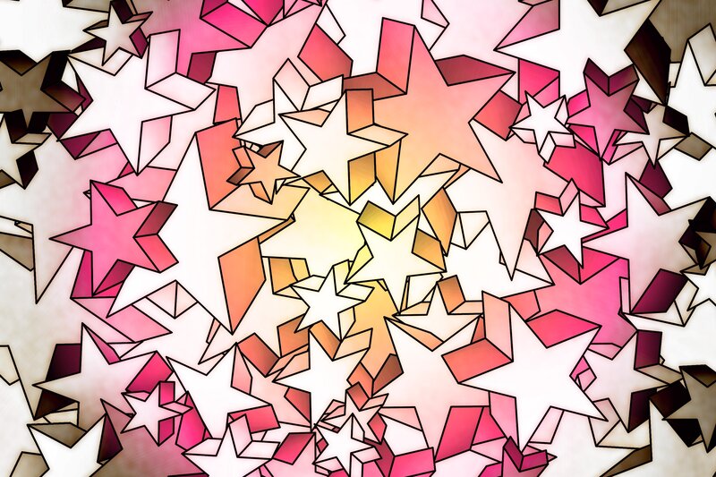 Abstract Star Pattern — Pink