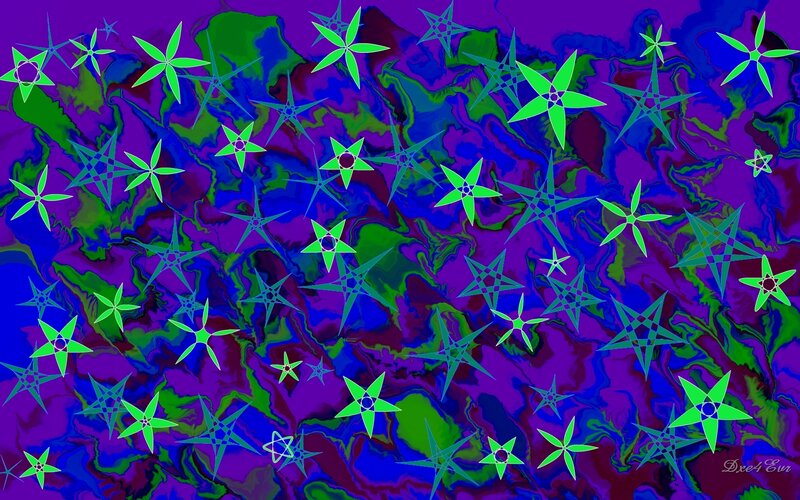 Abstract star pattern with vibrant colors