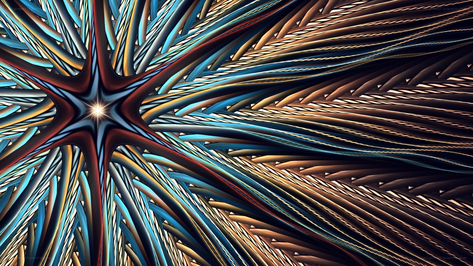 Abstract starburst fractal pattern