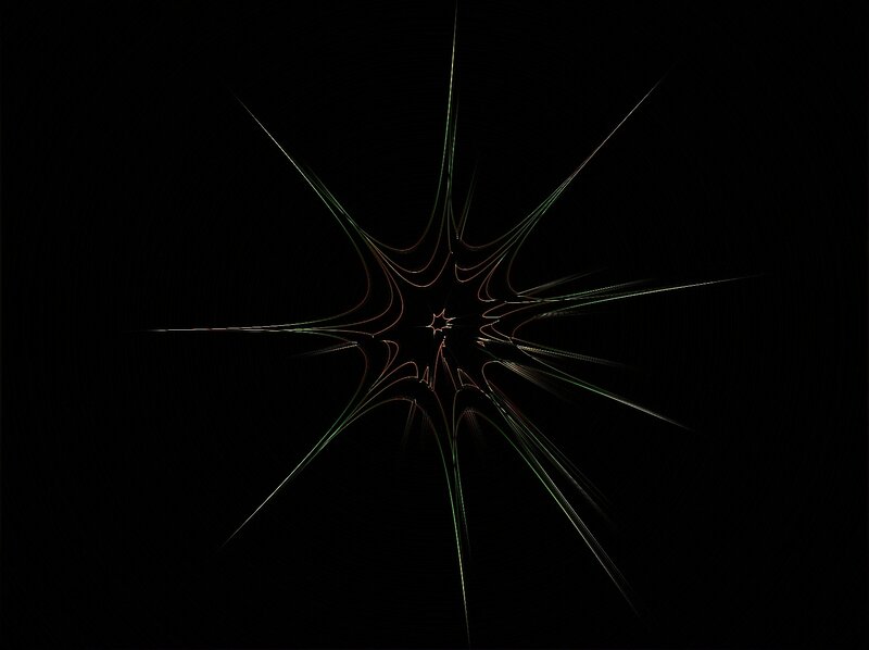 Abstract Starburst Pattern — Black