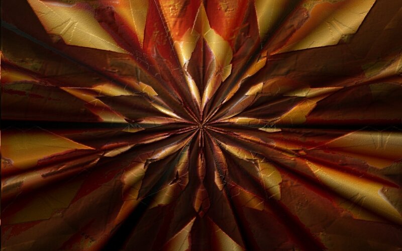 Abstract Starburst Pattern — Gold