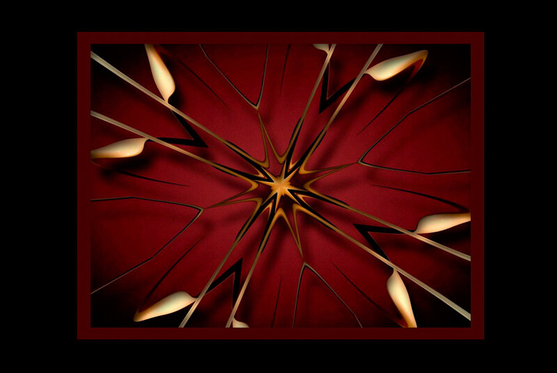 Abstract Starburst Pattern — Red