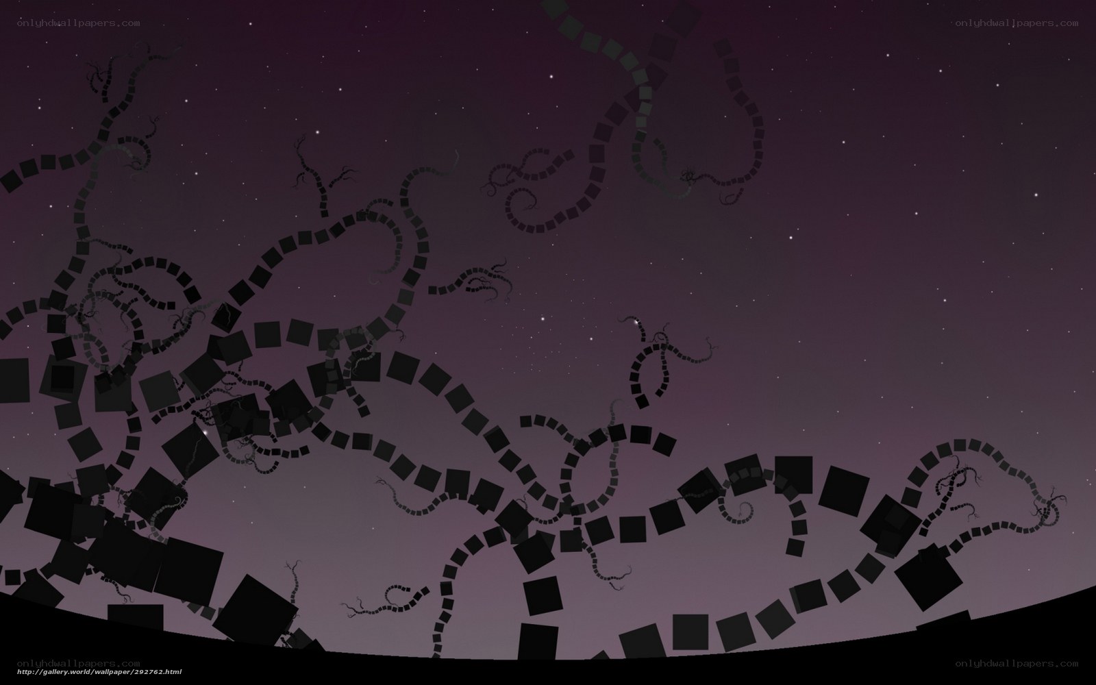 Abstract starry night with geometric patterns
