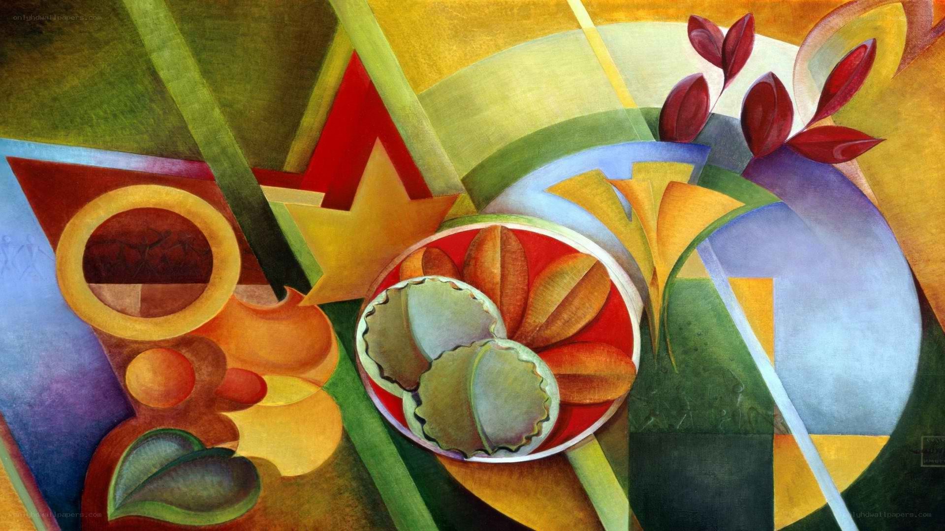 Abstract still life with fruit
