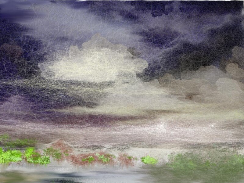 Abstract stormy landscape
