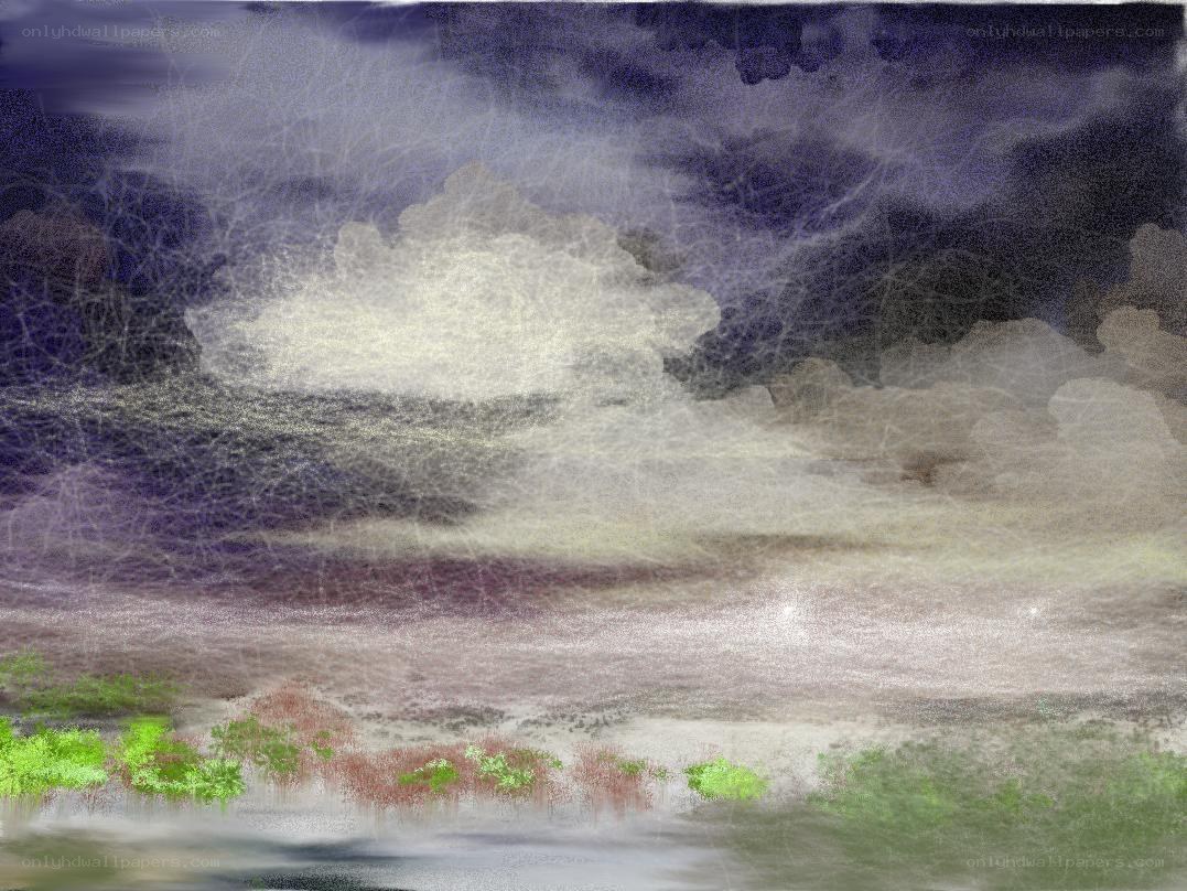 Abstract stormy landscape