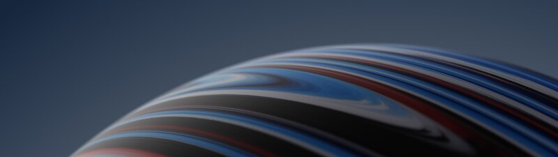 Abstract Striped Sphere — Blue, Serene, 3d Render