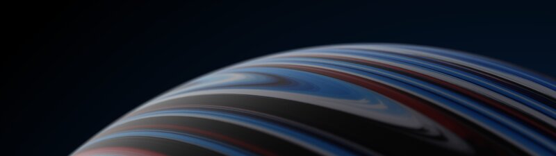 Abstract Striped Sphere — Blue, Serene