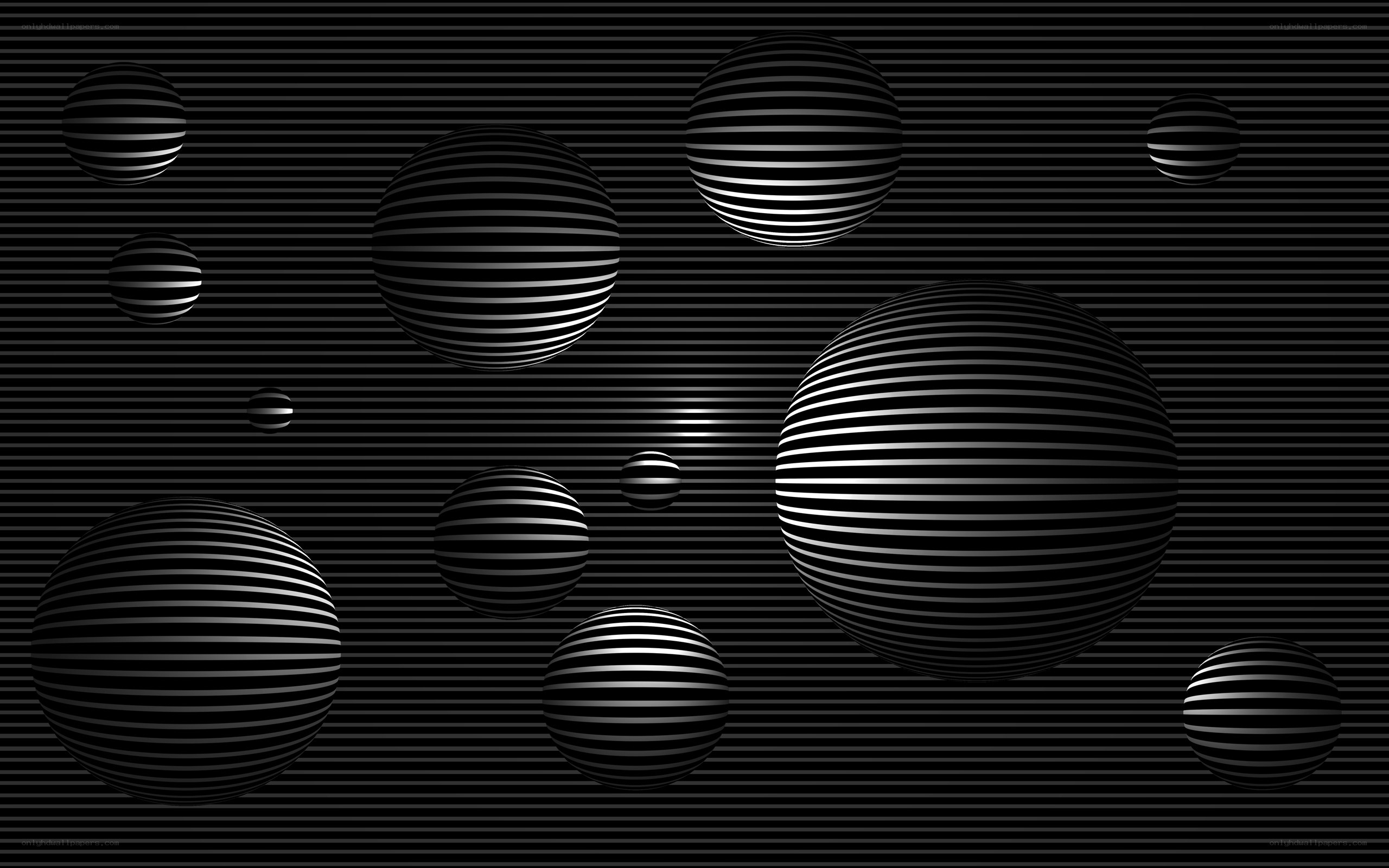 abstract striped spheres