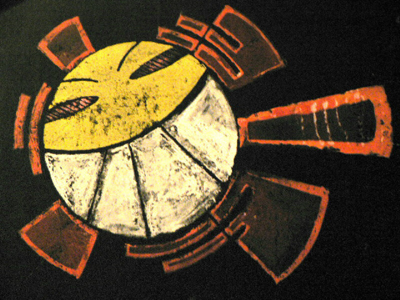 abstract sun symbol art