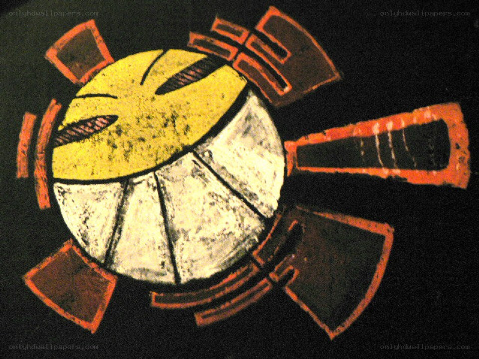 abstract sun symbol art