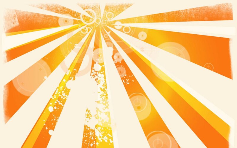 Abstract Sunburst Pattern — Orange
