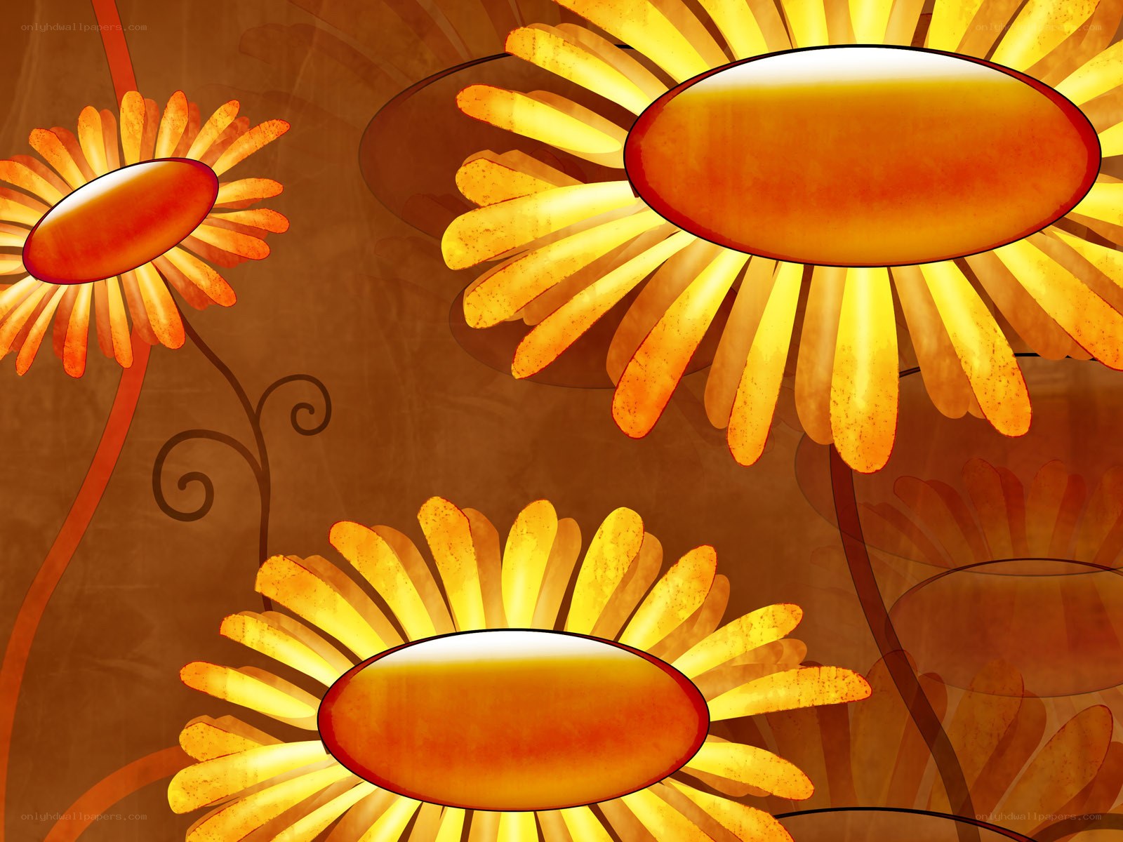 abstract sunflower pattern