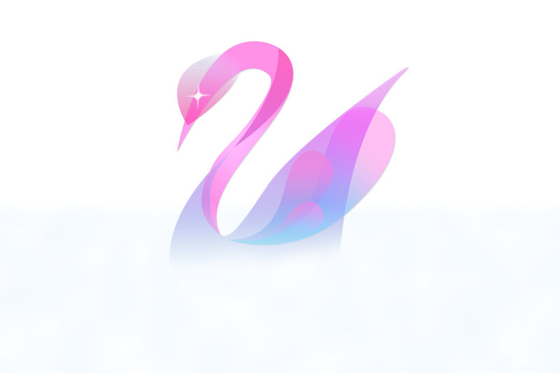 abstract swan logo design